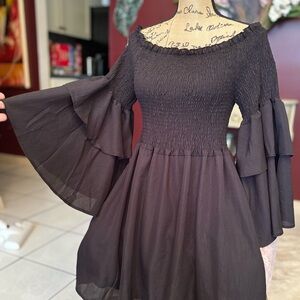 Elegant Black Off-Shoulder Dress